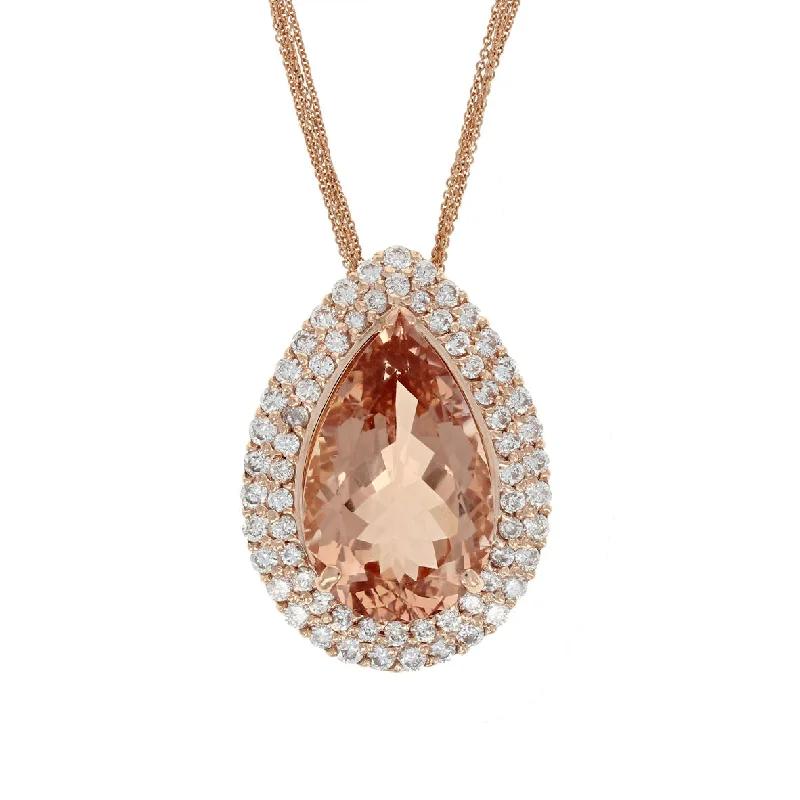 Flash Sale On Stunning Jewelry – Limited Stock Available Pear Morganite Diamond Necklace Flash Sale On Stunning Jewelry – Limited Stock Available Pear Morganite Diamond Necklace