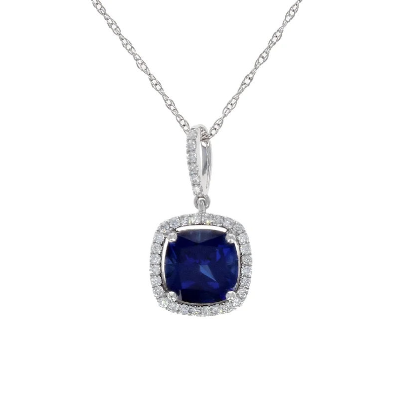 Timeless Elegance, Temporary Discounts – Act Fast Lab Grown Sapphire and Diamond Pendant Timeless Elegance, Temporary Discounts – Act Fast Lab Grown Sapphire and Diamond Pendant