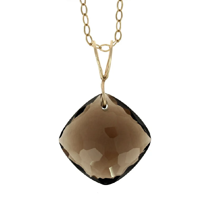 Discounted Luxury Jewelry – Shine Without The Splurge Cushion Cut Smokey Quartz Pendant Discounted Luxury Jewelry – Shine Without The Splurge Cushion Cut Smokey Quartz Pendant
