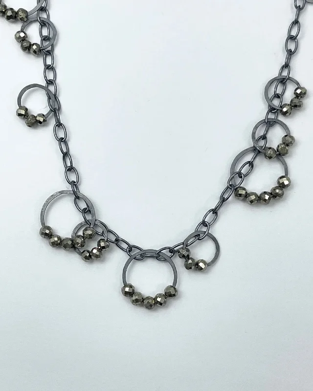 Shop Signature Jewelry Styles At Exclusive Prices Heather Guidero Circle Bunches with Pyrite Necklace Shop Signature Jewelry Styles At Exclusive Prices Heather Guidero Circle Bunches with Pyrite Necklace