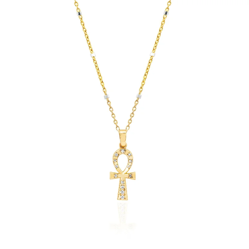Trendy Minimalist Jewelry For Everyday Wear Diamond Eternal Ankh Cross Necklace | Ready to Ship Trendy Minimalist Jewelry For Everyday Wear Diamond Eternal Ankh Cross Necklace | Ready to Ship