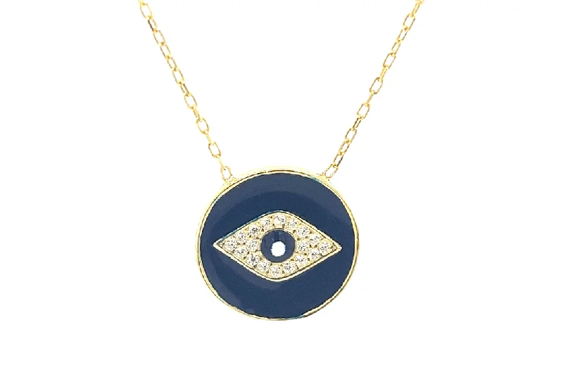 Limited-Stock Jewelry Sale – Once It's Gone, It's Gone Evil Eye "Odin" Medallion CZ Necklace Limited-Stock Jewelry Sale – Once It's Gone, It's Gone Evil Eye "Odin" Medallion CZ Necklace