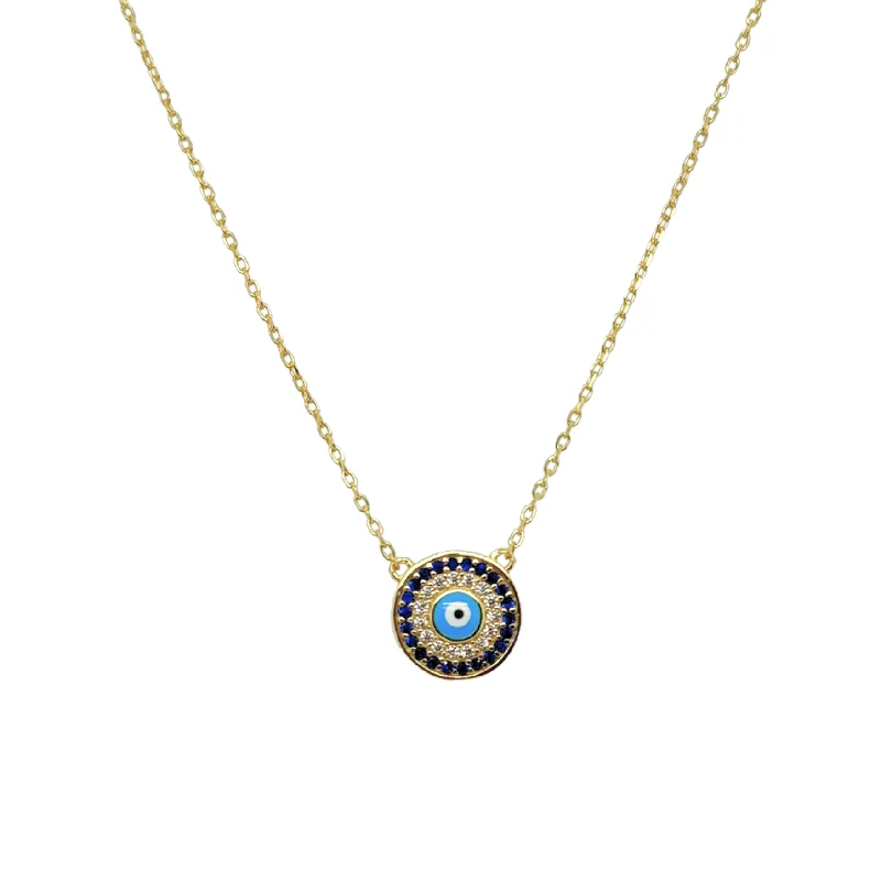 Seasonal Jewelry Sale – Upgrade Your Style Today "HESTIA" Evil Eye Sapphire CZ Necklace Seasonal Jewelry Sale – Upgrade Your Style Today "HESTIA" Evil Eye Sapphire CZ Necklace