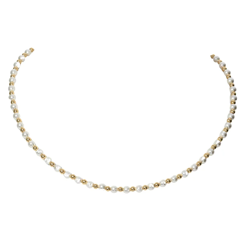 Shine In Style – Shop Jewelry Discounts Today "MAY" 14k gold-filled & pearl beaded Choker/Necklace Shine In Style – Shop Jewelry Discounts Today "MAY" 14k gold-filled & pearl beaded Choker/Necklace
