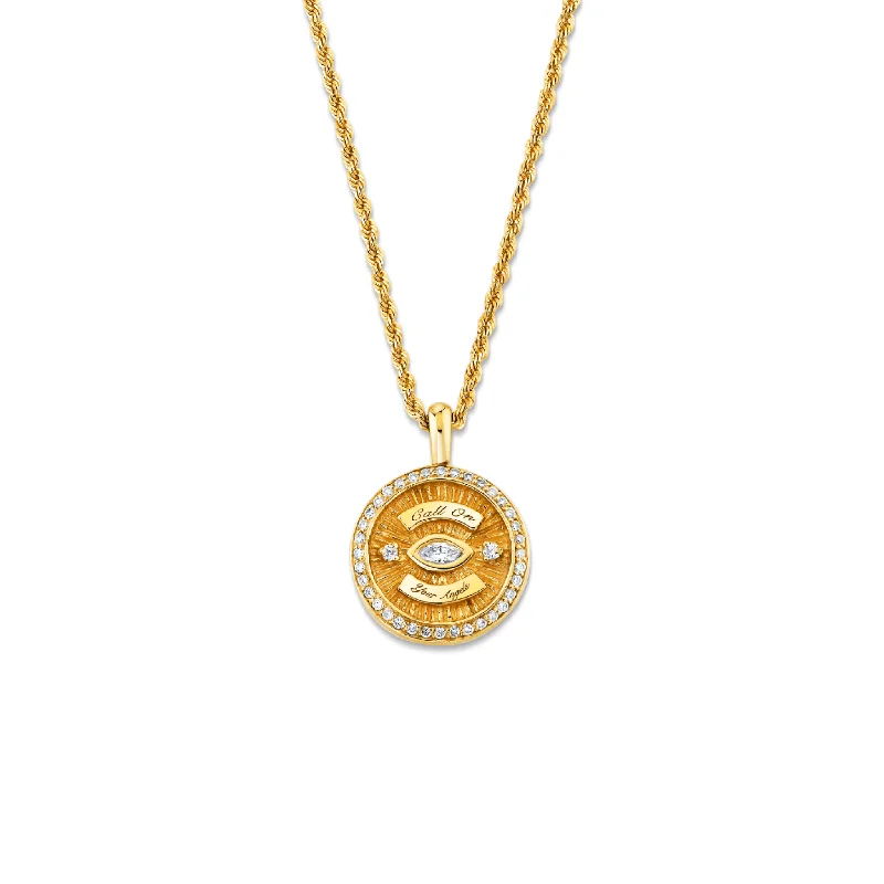 Your Perfect Accessory At The Perfect Price Mini Call On Your Angels Coin Necklace with Diamond Frame | Ready to Ship Your Perfect Accessory At The Perfect Price Mini Call On Your Angels Coin Necklace with Diamond Frame | Ready to Ship