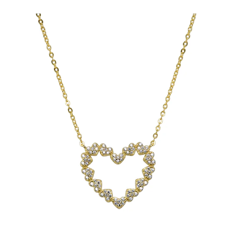 Special Sale On Handcrafted Jewelry – Shop Today "OPEN HEART" Pave Large CZ Necklace Special Sale On Handcrafted Jewelry – Shop Today "OPEN HEART" Pave Large CZ Necklace