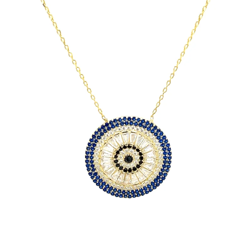 Seasonal Jewelry Sale – Upgrade Your Collection "ZEUS" Evil Eye Medallion CZ Necklace Seasonal Jewelry Sale – Upgrade Your Collection "ZEUS" Evil Eye Medallion CZ Necklace