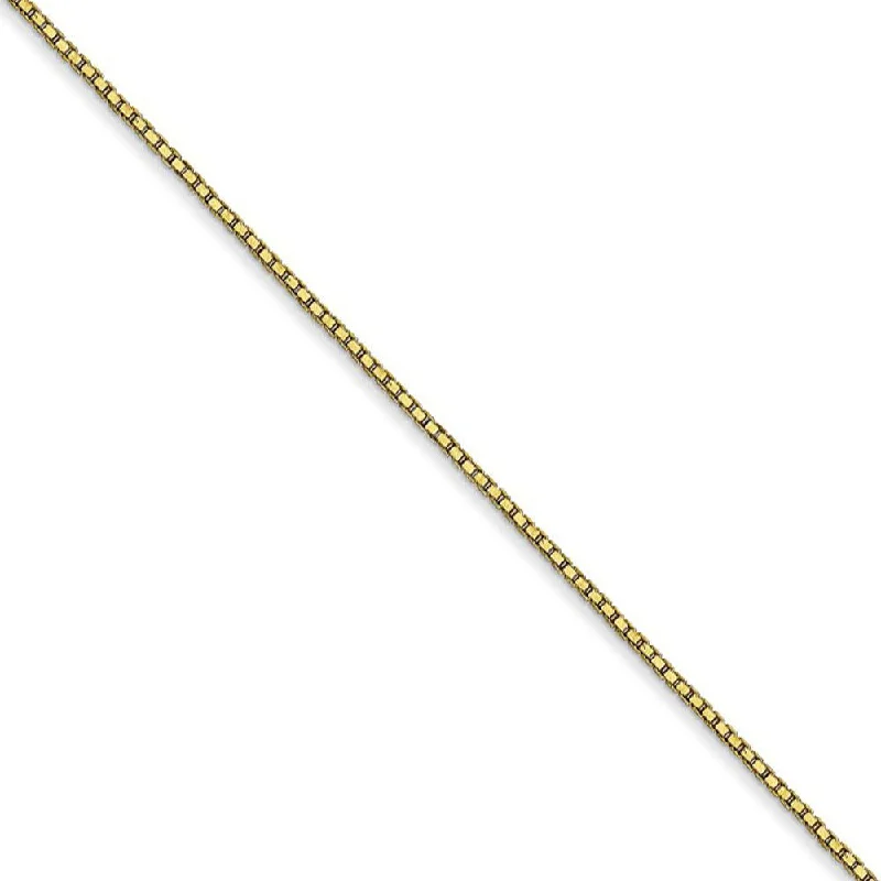 Fashion-Forward Jewelry At Exclusive Discounts 0.9mm, 10k Yellow Gold, Box Chain Anklet or Bracelet Fashion-Forward Jewelry At Exclusive Discounts 0.9mm, 10k Yellow Gold, Box Chain Anklet or Bracelet