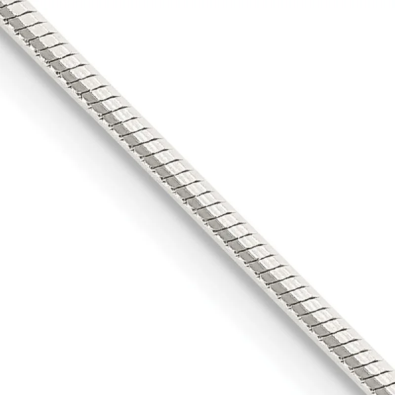 Chic And Stylish Jewelry At Discounted Prices 1.25mm, Sterling Silver Octagon Solid Snake Chain Anklet or Bracelet Chic And Stylish Jewelry At Discounted Prices 1.25mm, Sterling Silver Octagon Solid Snake Chain Anklet or Bracelet