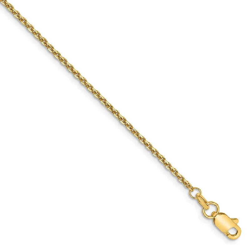 Once-A-Year Jewelry Sale – Grab Your Favorites Now 1.45mm, 14k Yellow Gold, Diamond Cut Solid Cable Chain Anklet, 9 Inch Once-A-Year Jewelry Sale – Grab Your Favorites Now 1.45mm, 14k Yellow Gold, Diamond Cut Solid Cable Chain Anklet, 9 Inch