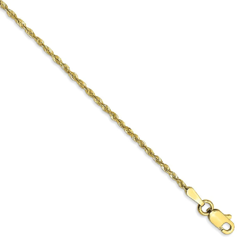 Premium Jewelry At Promotional Prices – Shine Today 1.5mm, 10k Yellow Gold Lightweight D/C Rope Chain Anklet Premium Jewelry At Promotional Prices – Shine Today 1.5mm, 10k Yellow Gold Lightweight D/C Rope Chain Anklet