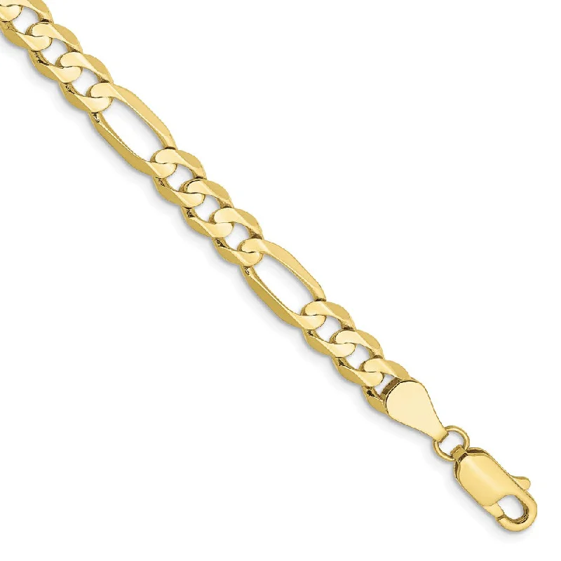 Shop Trending Jewelry With Exclusive Savings 10k Yellow Gold 5.25mm Light Concave Figaro Chain Anklet, 9 Inch Shop Trending Jewelry With Exclusive Savings 10k Yellow Gold 5.25mm Light Concave Figaro Chain Anklet, 9 Inch