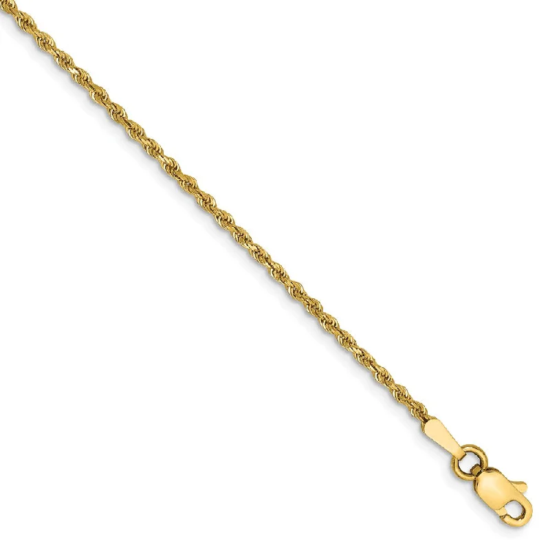 Luxury Jewelry Sale – Sparkle For Less 14k Yellow Gold 1.5mm Diamond Cut Rope Chain Anklet Luxury Jewelry Sale – Sparkle For Less 14k Yellow Gold 1.5mm Diamond Cut Rope Chain Anklet