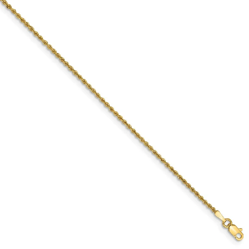 Flash Sale On Exquisite Jewelry – Don't Miss Out 14k Yellow Gold Handmade 1.5mm Rope Chain Anklet Flash Sale On Exquisite Jewelry – Don't Miss Out 14k Yellow Gold Handmade 1.5mm Rope Chain Anklet