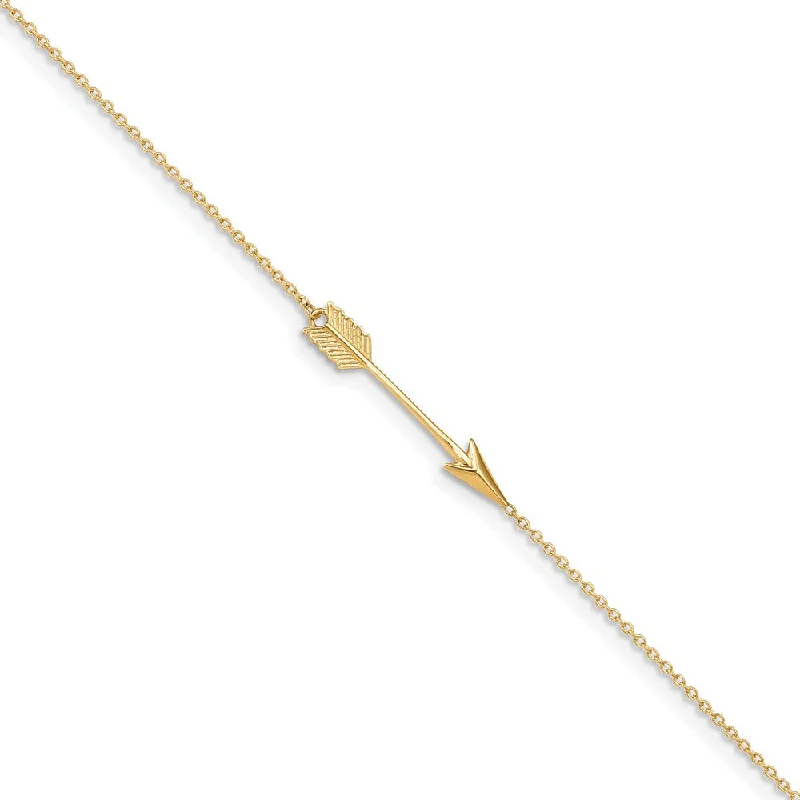 Dazzling Deals On Necklaces, Bracelets, And More 14k Yellow Gold Polished Arrow And 1mm Cable Chain Anklet, 9-10 Inch Dazzling Deals On Necklaces, Bracelets, And More 14k Yellow Gold Polished Arrow And 1mm Cable Chain Anklet, 9-10 Inch