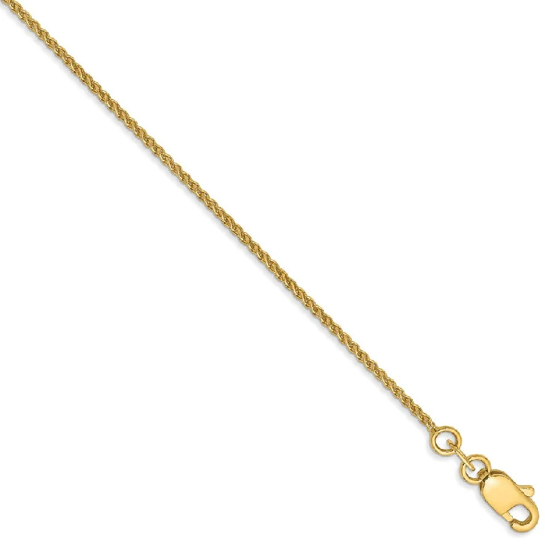 Breathtaking Jewelry At Limited-Time Savings 1mm, 14k Yellow Gold, Solid Spiga Chain Anklet