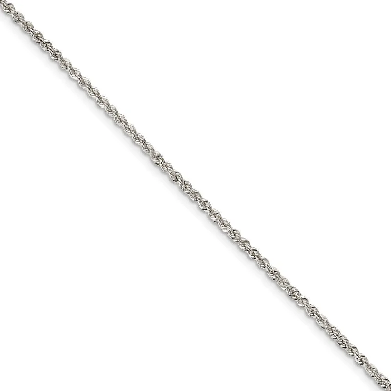 Everyday Jewelry Essentials Now On Sale 2.25mm Sterling Silver Classic Solid Rope Chain Anklet Everyday Jewelry Essentials Now On Sale 2.25mm Sterling Silver Classic Solid Rope Chain Anklet
