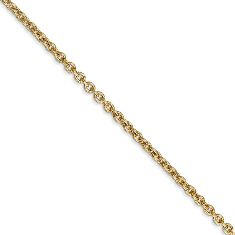 Final Call – Shop Exquisite Jewelry Before It's Gone 2.2mm, 14k Yellow Gold, Solid Cable Chain Anklet Final Call – Shop Exquisite Jewelry Before It's Gone 2.2mm, 14k Yellow Gold, Solid Cable Chain Anklet