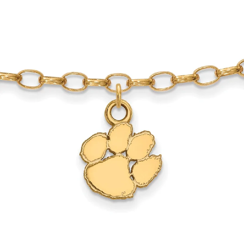 Shop Stylish Jewelry Now And Save Big 14k Gold Plated Sterling Silver Clemson University Anklet, 9 Inch Shop Stylish Jewelry Now And Save Big 14k Gold Plated Sterling Silver Clemson University Anklet, 9 Inch