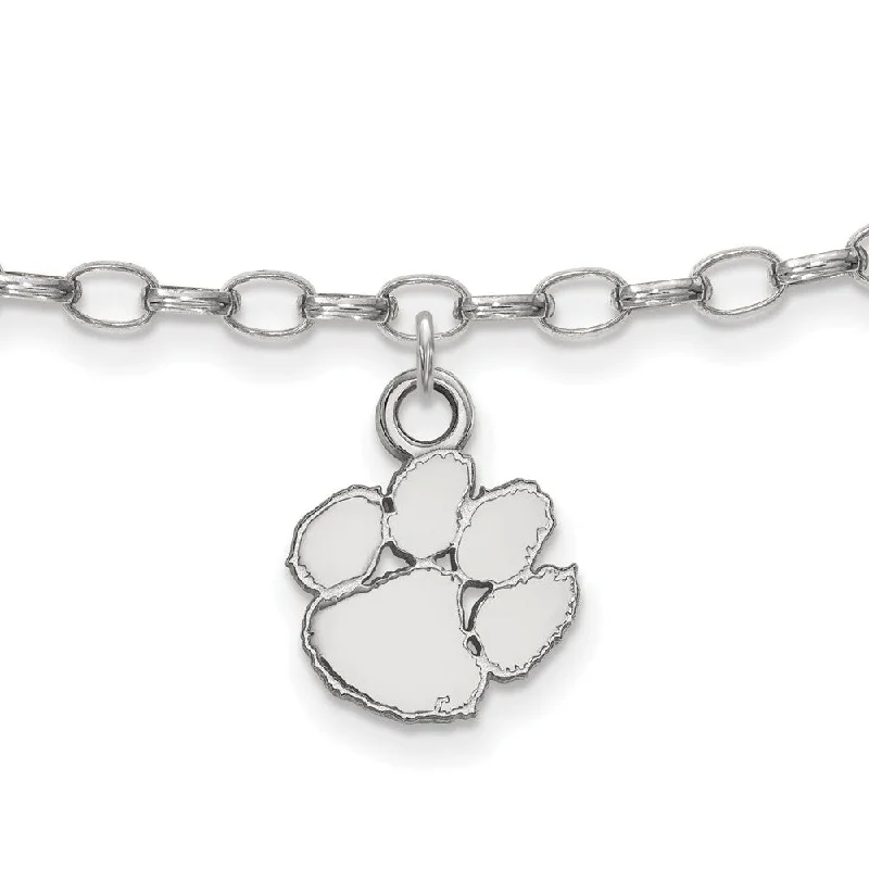 Don't Miss Our Biggest Jewelry Sale Of The Season Sterling Silver Clemson University Anklet, 9 Inch Don't Miss Our Biggest Jewelry Sale Of The Season Sterling Silver Clemson University Anklet, 9 Inch