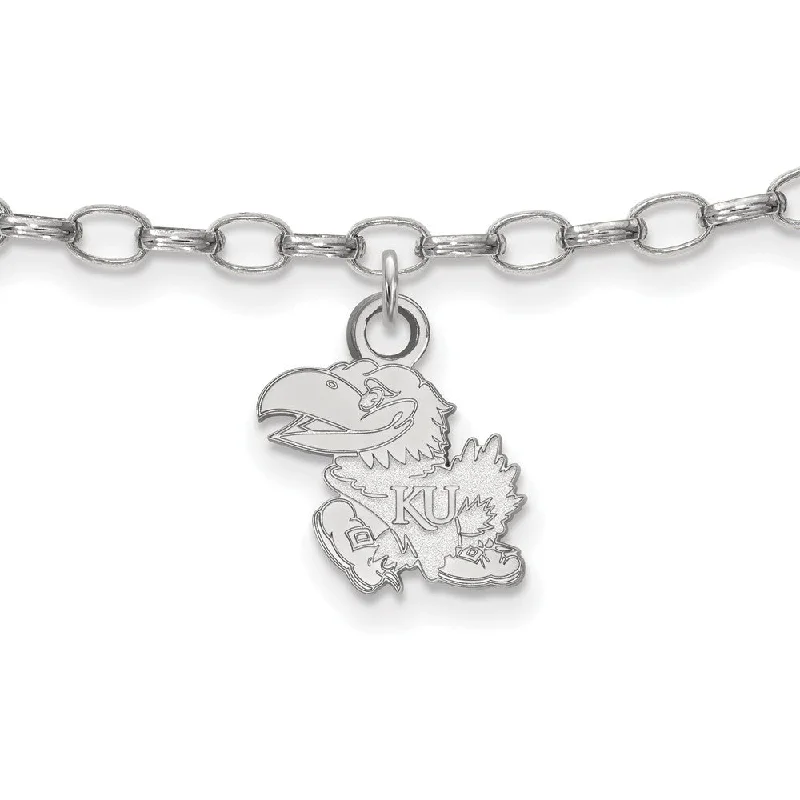 Timeless Jewelry At Special Discount Rates Sterling Silver University of Kansas Anklet, 9 Inch Timeless Jewelry At Special Discount Rates Sterling Silver University of Kansas Anklet, 9 Inch