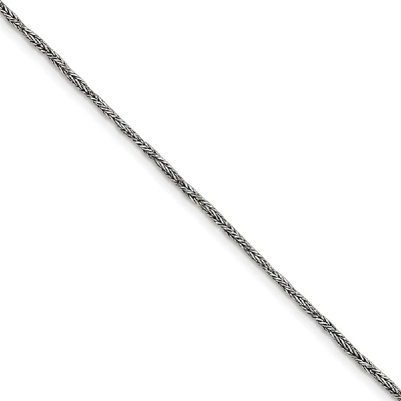 Romantic Heart-Shaped Jewelry For Special Gifts Sterling Silver 1.45mm Antiqued Wheat Chain Anklet, 9 Inch Romantic Heart-Shaped Jewelry For Special Gifts Sterling Silver 1.45mm Antiqued Wheat Chain Anklet, 9 Inch