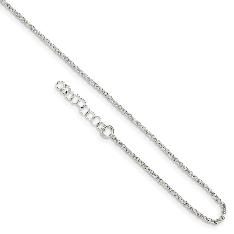 Discounted Luxury Jewelry – Shine Without The Splurge Sterling Silver 1.5mm Polished Rolo Chain Adjustable Anklet, 9 Inch Discounted Luxury Jewelry – Shine Without The Splurge Sterling Silver 1.5mm Polished Rolo Chain Adjustable Anklet, 9 Inch