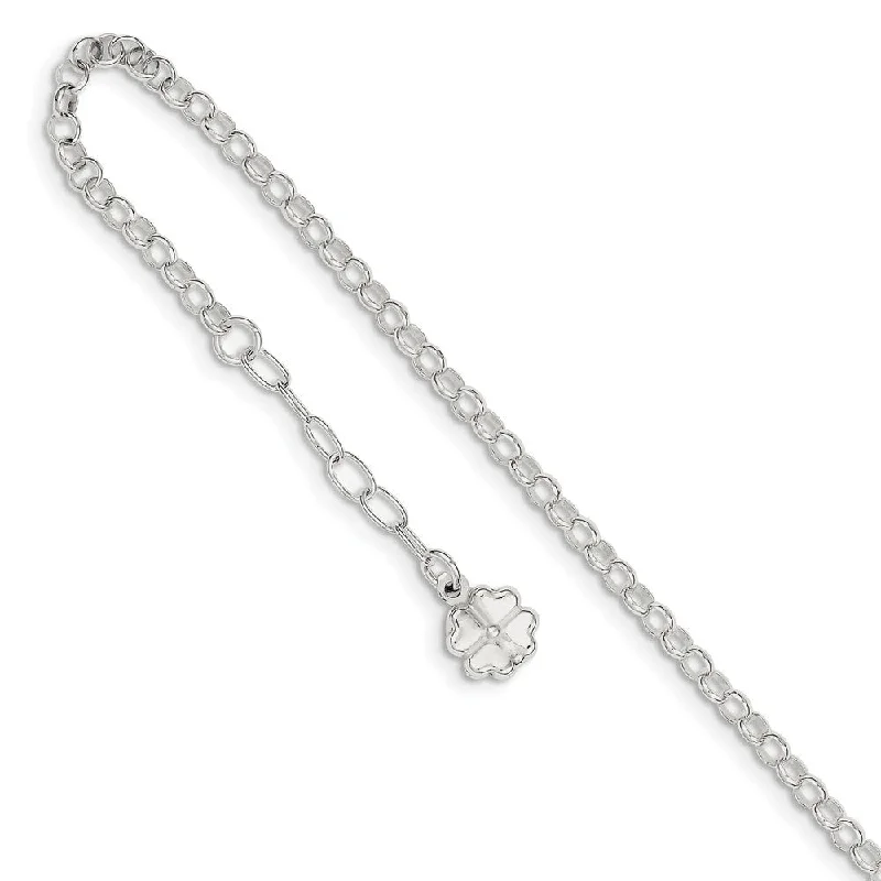 Limited-Time Jewelry Sale – Don't Miss These Deals Sterling Silver 3.5mm Cable Chain And Four Leaf Clover Anklet, 9-10 In Limited-Time Jewelry Sale – Don't Miss These Deals Sterling Silver 3.5mm Cable Chain And Four Leaf Clover Anklet, 9-10 In