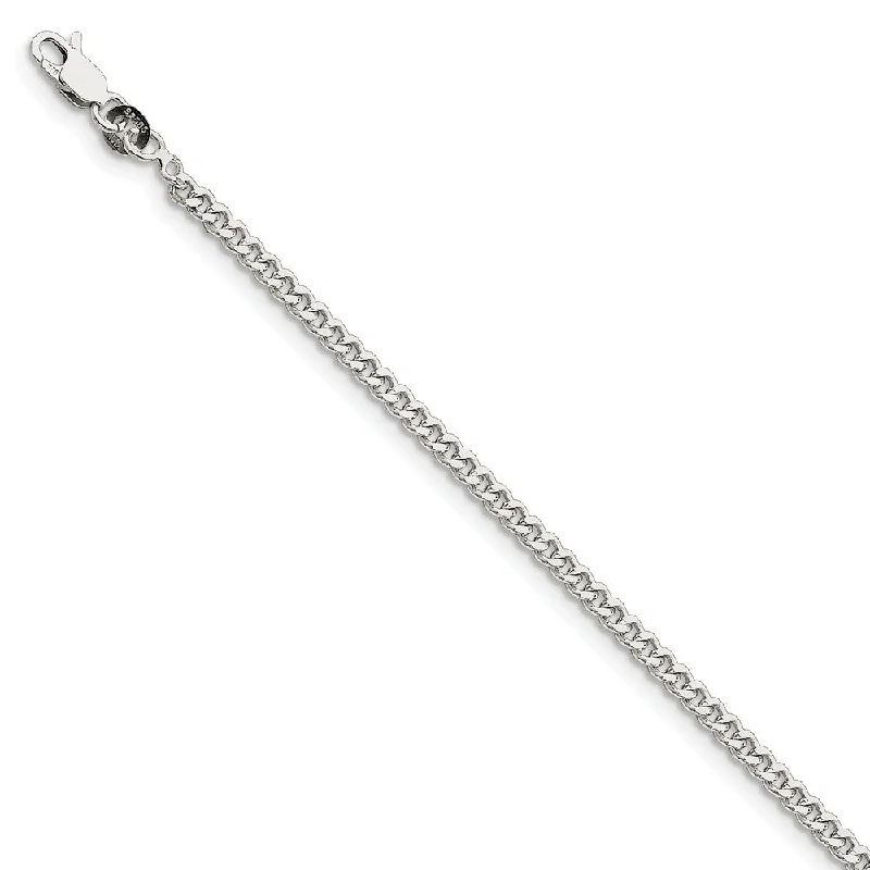 Luxury Jewelry At Unbeatable Discounts Sterling Silver 3mm Solid Curb Chain Anklet