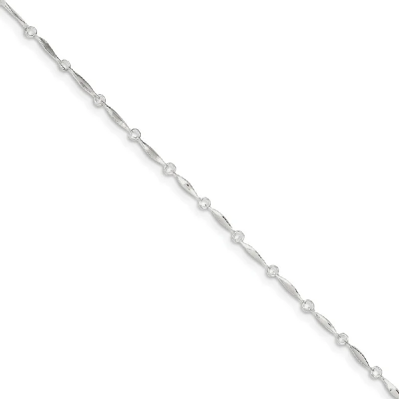 Elegant Jewelry At Unbeatable Offers – Shop Before It's Gone Sterling Silver Adjustable 2mm Polished Bar Link Anklet, 10 Inch Elegant Jewelry At Unbeatable Offers – Shop Before It's Gone Sterling Silver Adjustable 2mm Polished Bar Link Anklet, 10 Inch