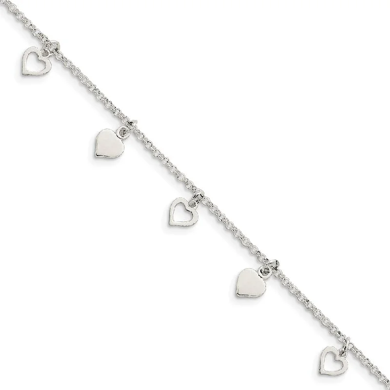 Limited-Time Jewelry Sale – Don't Miss Out On Dazzling Discounts Sterling Silver Dangling Hearts Anklet, 10 Inch Limited-Time Jewelry Sale – Don't Miss Out On Dazzling Discounts Sterling Silver Dangling Hearts Anklet, 10 Inch