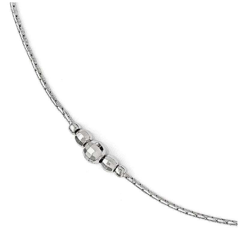 Discover Unique Jewelry With Special Limited-Time Offers Sterling Silver Polished and Faceted Bead Anklet, 9-10 Inch Discover Unique Jewelry With Special Limited-Time Offers Sterling Silver Polished and Faceted Bead Anklet, 9-10 Inch