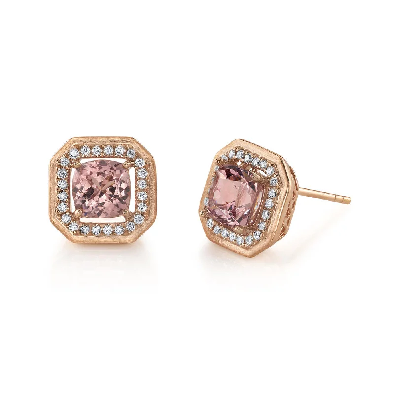 Timeless Jewelry, Timeless Savings – Don't Wait 14K Rose Gold Lotus Garnet/Diamond Earrings Timeless Jewelry, Timeless Savings – Don't Wait 14K Rose Gold Lotus Garnet/Diamond Earrings