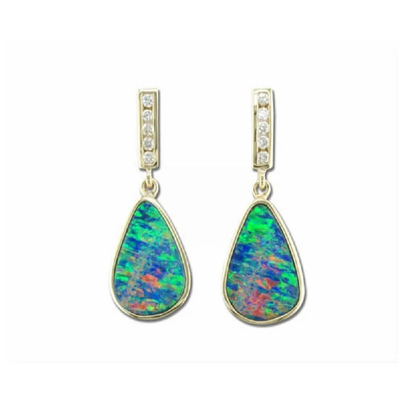 Elegant Necklaces And Bracelets At Limited-Time Offers 14K White Gold Australian Opal Doublet/Diamond Earrings Elegant Necklaces And Bracelets At Limited-Time Offers 14K White Gold Australian Opal Doublet/Diamond Earrings