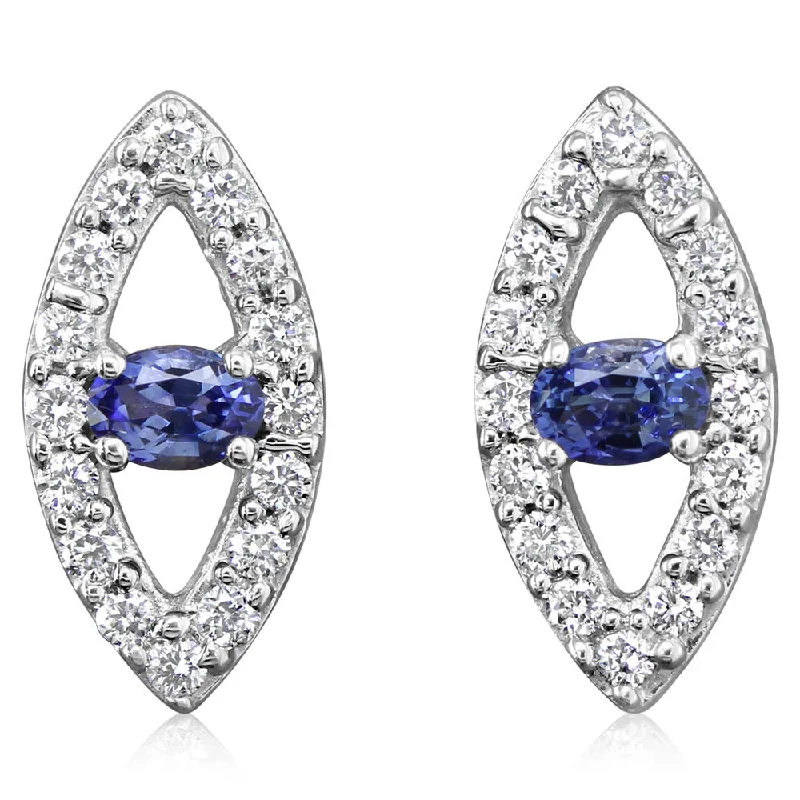 Affordable Elegance – Premium Jewelry At Special Prices 14K White Gold Sapphire/Diamond Earrings Affordable Elegance – Premium Jewelry At Special Prices 14K White Gold Sapphire/Diamond Earrings