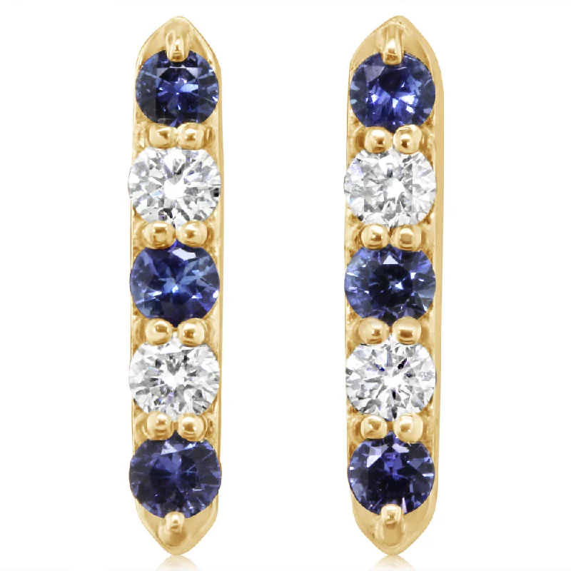 Shine Bright With Our Special Jewelry Promotions 14K White Gold Sapphire/Diamond Earrings Shine Bright With Our Special Jewelry Promotions 14K White Gold Sapphire/Diamond Earrings
