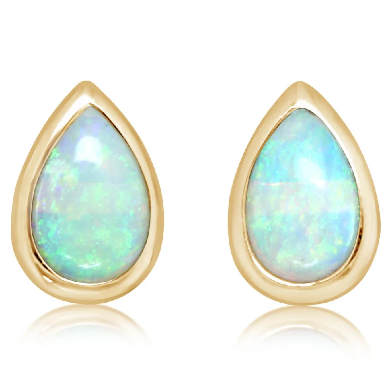 Affordable Gold-Plated Jewelry For Modern Fashion 14K Yellow Gold Australian Opal Earrings Affordable Gold-Plated Jewelry For Modern Fashion 14K Yellow Gold Australian Opal Earrings