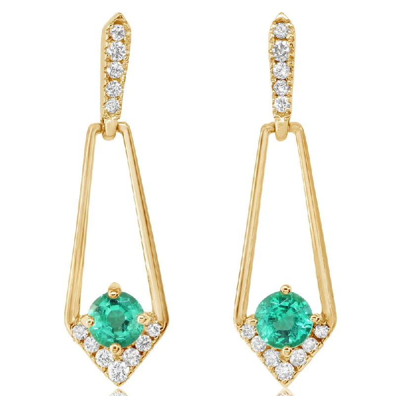 Elegant Jewelry At Unbeatable Prices – Shop Today 14K Yellow Gold Emerald/Diamond Earrings Elegant Jewelry At Unbeatable Prices – Shop Today 14K Yellow Gold Emerald/Diamond Earrings