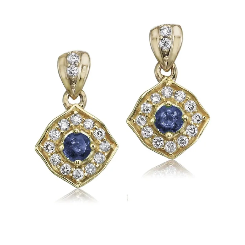 High-End Sparkle, Low-End Prices – Shop Now 14K Yellow Gold Sapphire/Diamond Earrings High-End Sparkle, Low-End Prices – Shop Now 14K Yellow Gold Sapphire/Diamond Earrings