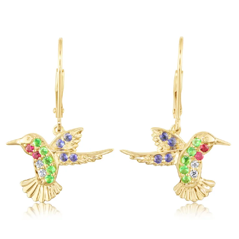 Unmissable Deals On Handmade Jewelry Collections 14K Yellow Gold Tsavorite/Ruby/Blue Sapphire Hummingbird Earrings Unmissable Deals On Handmade Jewelry Collections 14K Yellow Gold Tsavorite/Ruby/Blue Sapphire Hummingbird Earrings