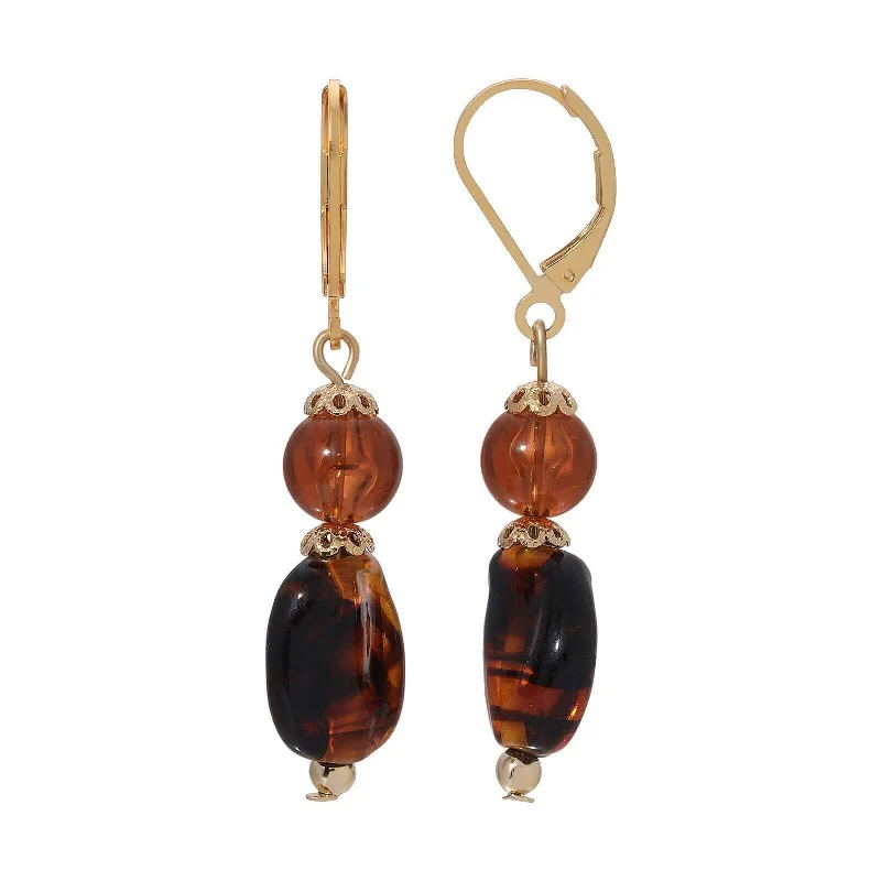 Flash Sale On Stunning Jewelry – Limited Stock Available 1928 Jewelry Alexandria Tortoise Bead Dangle Earrings Flash Sale On Stunning Jewelry – Limited Stock Available 1928 Jewelry Alexandria Tortoise Bead Dangle Earrings