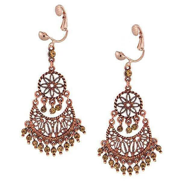 Jewelry Clearance Event – Stock Up Before It's Over 1928 Jewelry Burnt Copper Light Topaz Crystal Chandelier Clip On Earrings Jewelry Clearance Event – Stock Up Before It's Over 1928 Jewelry Burnt Copper Light Topaz Crystal Chandelier Clip On Earrings