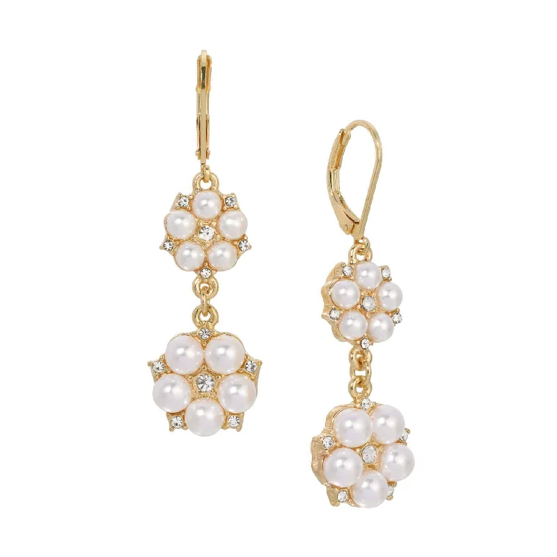 Unlock Unbeatable Jewelry Deals Before They’Re Gone 1928 Jewelry Crystal Star Flower White Faux Pearl Dangling Earrings Unlock Unbeatable Jewelry Deals Before They’Re Gone 1928 Jewelry Crystal Star Flower White Faux Pearl Dangling Earrings