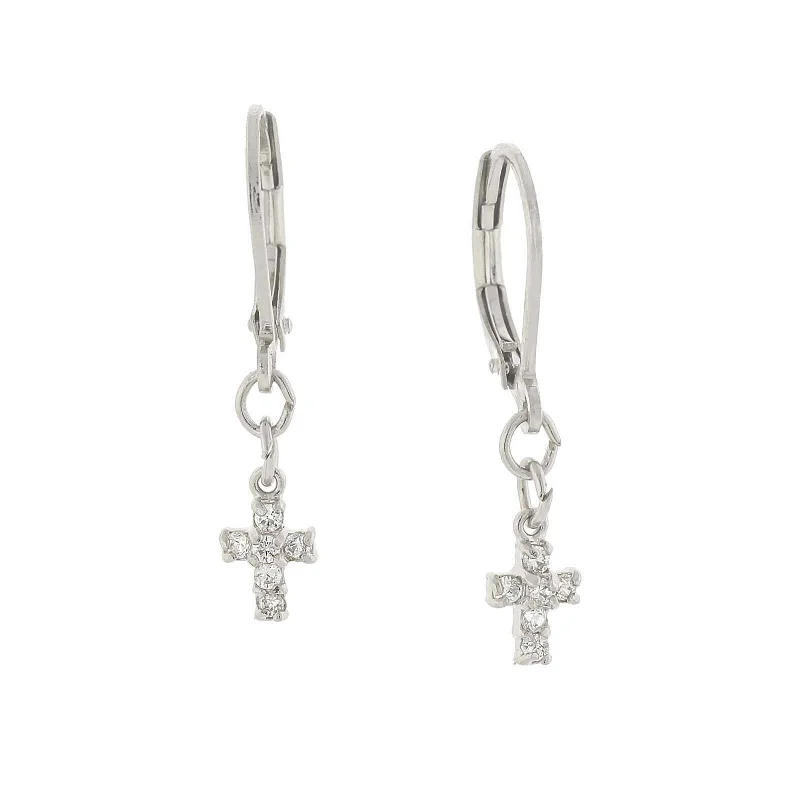 High-End Jewelry, Now More Affordable Than Ever 1928 Jewelry Cubic Zirconia Petite Cross Drop Earrings High-End Jewelry, Now More Affordable Than Ever 1928 Jewelry Cubic Zirconia Petite Cross Drop Earrings
