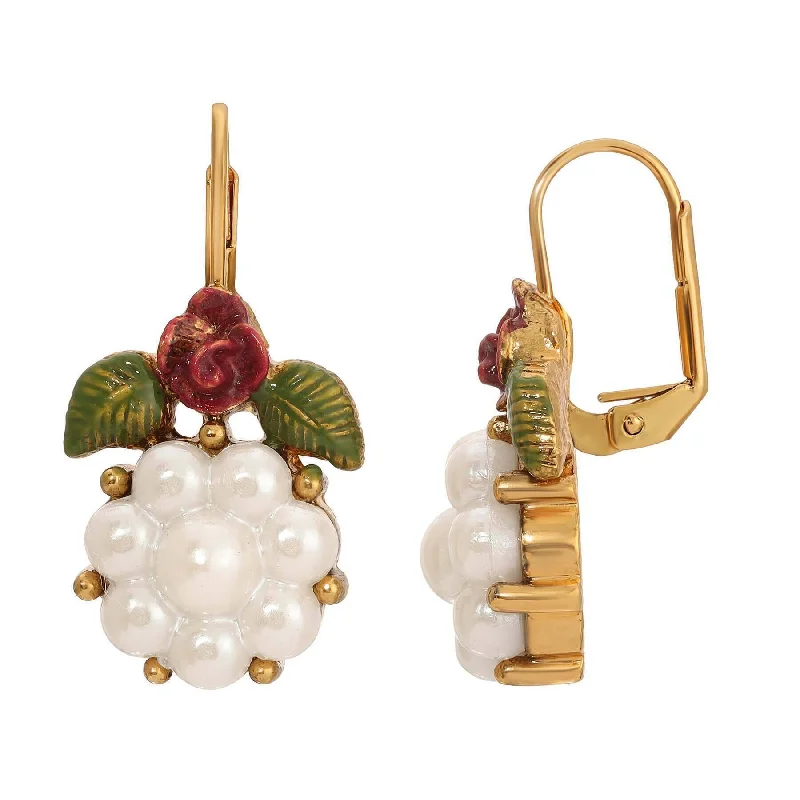 Unmissable Deals On Handmade Jewelry Collections 1928 Jewelry Faux Pearl Flower & Rose Drop Earrings Unmissable Deals On Handmade Jewelry Collections 1928 Jewelry Faux Pearl Flower & Rose Drop Earrings