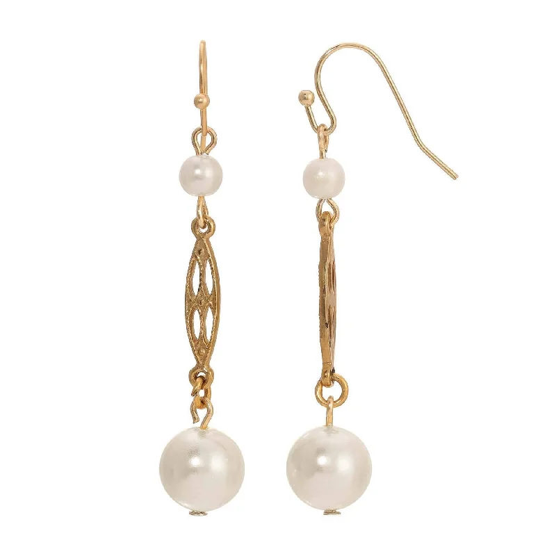 Limited-Stock Jewelry Sale – Shop Before It's Gone 1928 Jewelry Golden Grace Glass Faux Pearl Dangling Earrings Limited-Stock Jewelry Sale – Shop Before It's Gone 1928 Jewelry Golden Grace Glass Faux Pearl Dangling Earrings