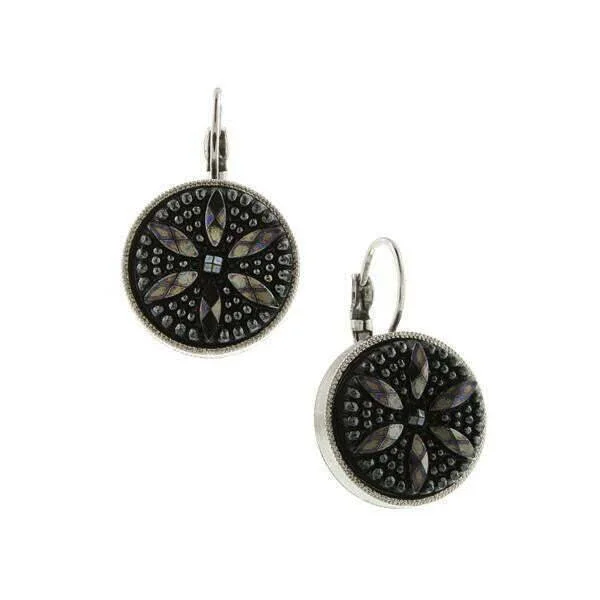 The Perfect Jewelry Piece At The Perfect Price 1928 Jewelry Jet Black Flower Stone Round Drop Earrings The Perfect Jewelry Piece At The Perfect Price 1928 Jewelry Jet Black Flower Stone Round Drop Earrings