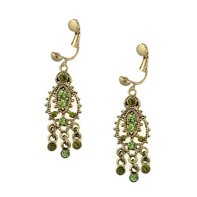 Affordable Glamour – Premium Jewelry For Less 1928 Jewelry Moroccan Green Tribal Clip On Earrings Affordable Glamour – Premium Jewelry For Less 1928 Jewelry Moroccan Green Tribal Clip On Earrings