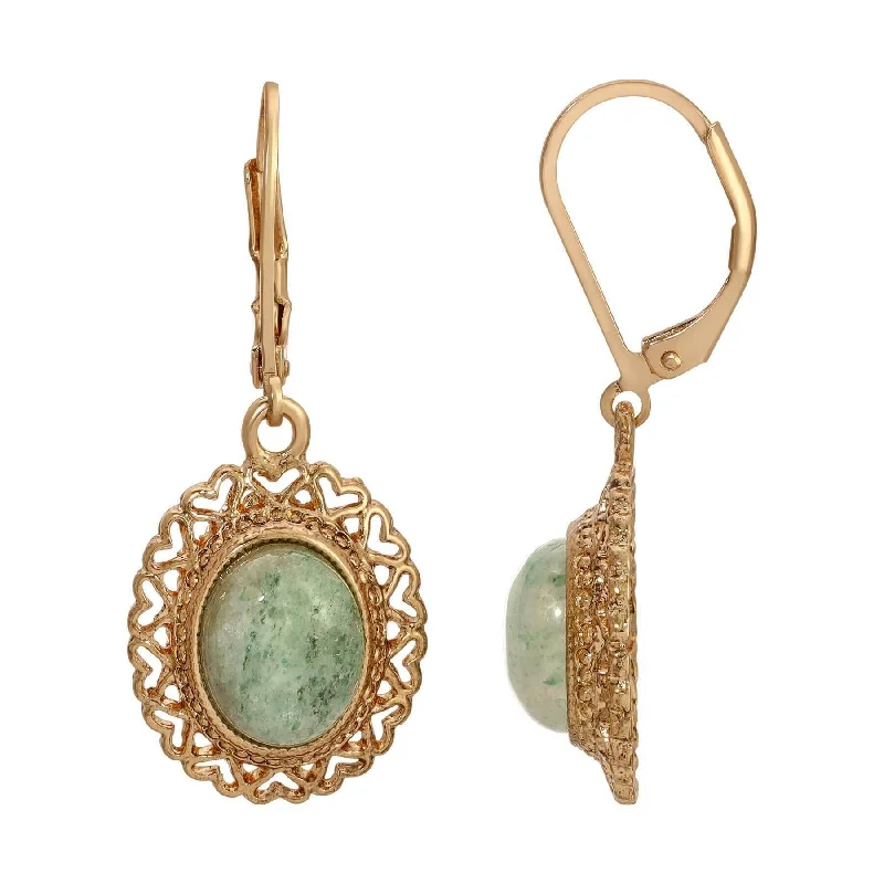 Your Perfect Accessory Now At The Best Price 1928 Jewelry Oval Gemstone Heart Drop Earrings Your Perfect Accessory Now At The Best Price 1928 Jewelry Oval Gemstone Heart Drop Earrings