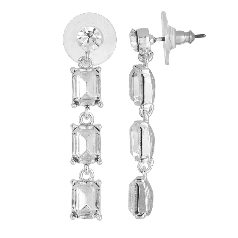 Elegant Jewelry, Exclusive Prices – Shop Now 1928 Jewelry Triple Octagon Austrian Crystal Post Drop Earrings Elegant Jewelry, Exclusive Prices – Shop Now 1928 Jewelry Triple Octagon Austrian Crystal Post Drop Earrings